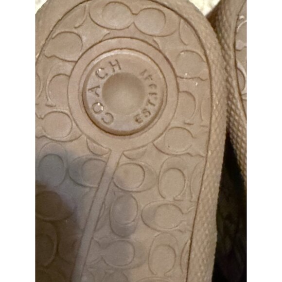 Coach Alara Brown Signature Suede Wedge Sneakers Size 8M Women’s High Top Shoes - Picture 16 of 16